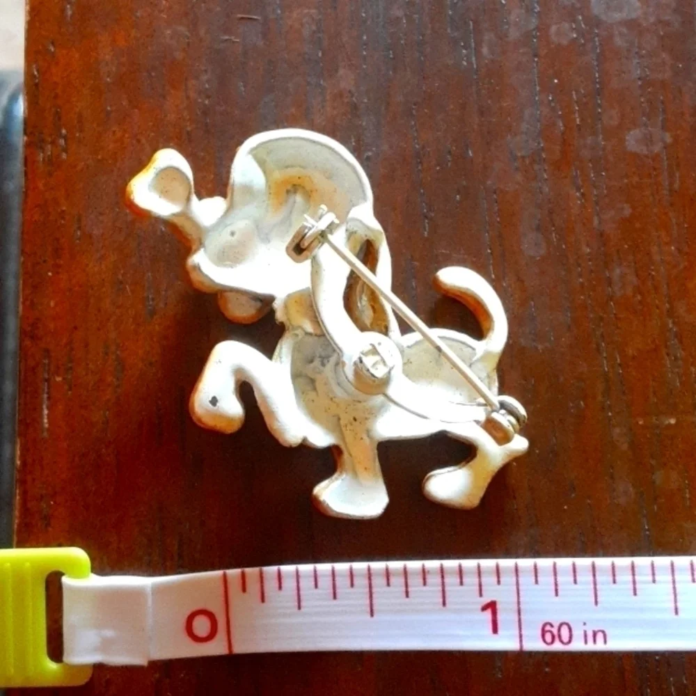 Cute Vintage Enamel Puppy Dog